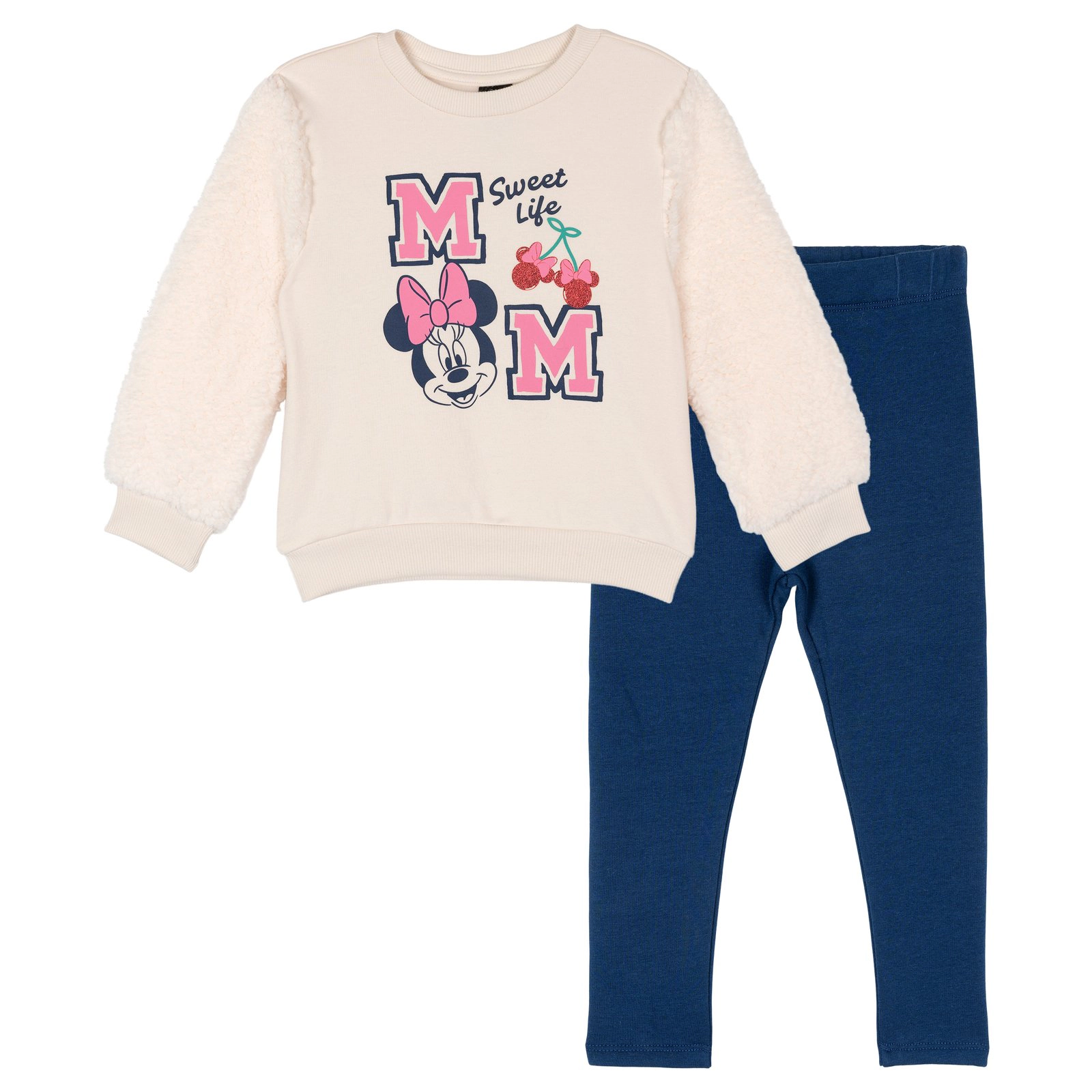 Disney Girls' 2-Piece Fleece Sweatshirt and Leggings Set