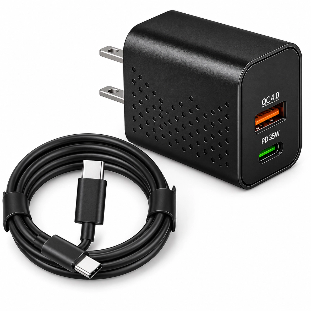 Qixxronics 35W USB-C Super Fast Charger with 3FT USB C Cable for Samsung Galaxy Z Fold 7 6 5, Z Flip 3 4 5 6 7, S26 S25