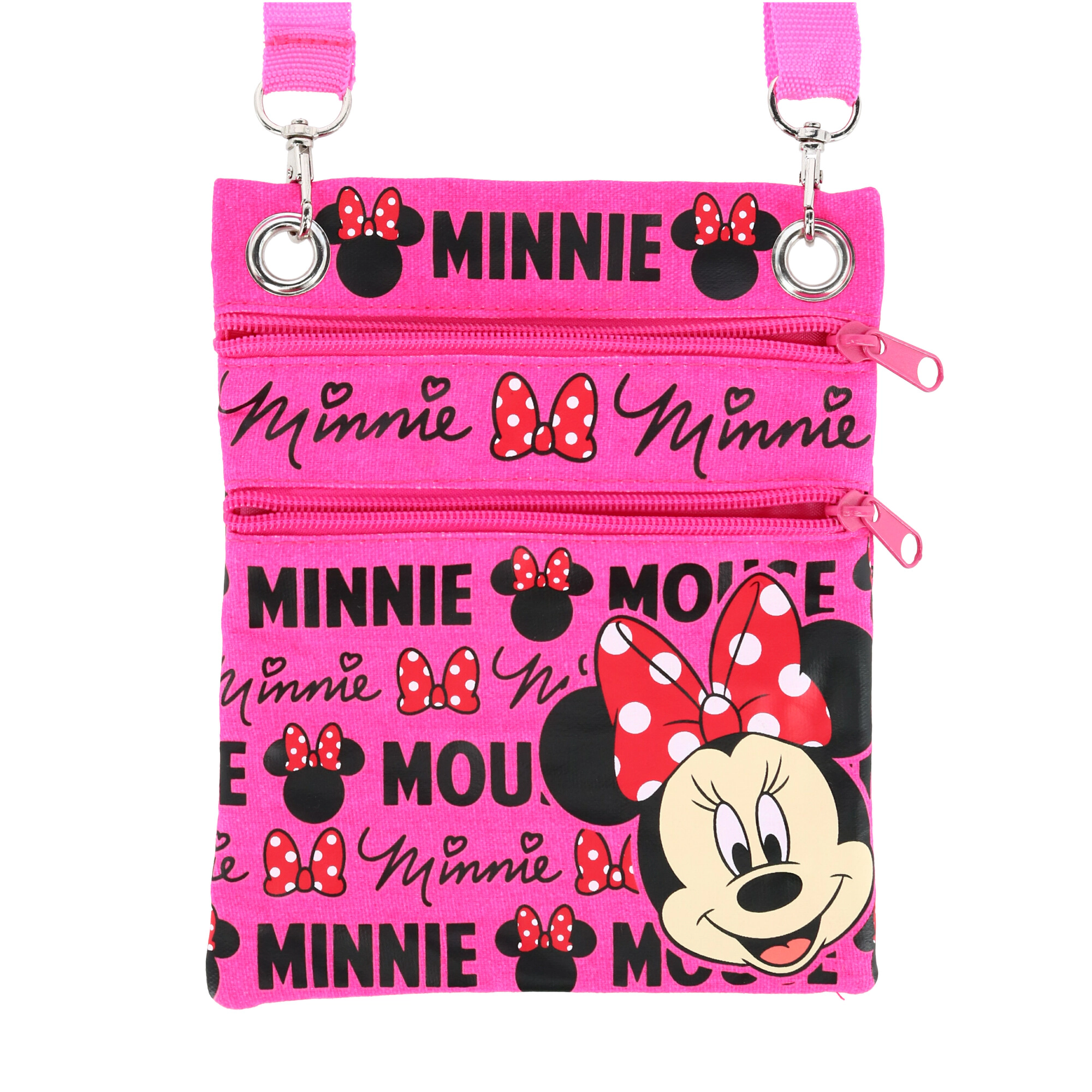 Jerry Leigh Disney Minnie Mouse Ears & Bow Passport Crossbody Bag