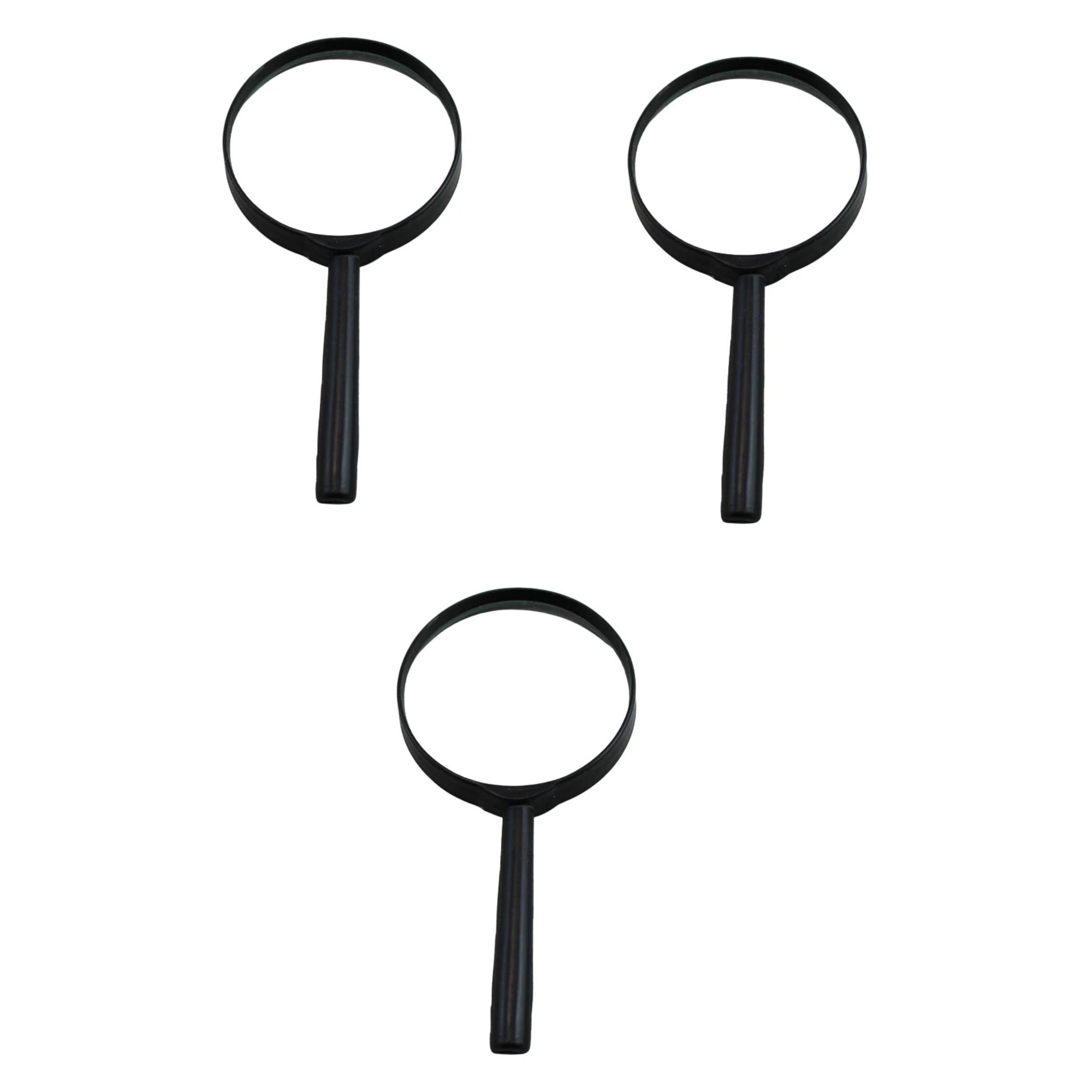 Home Collection Pack of 3, 4X Handheld Magnifying Glasses with 3" Glass Lens