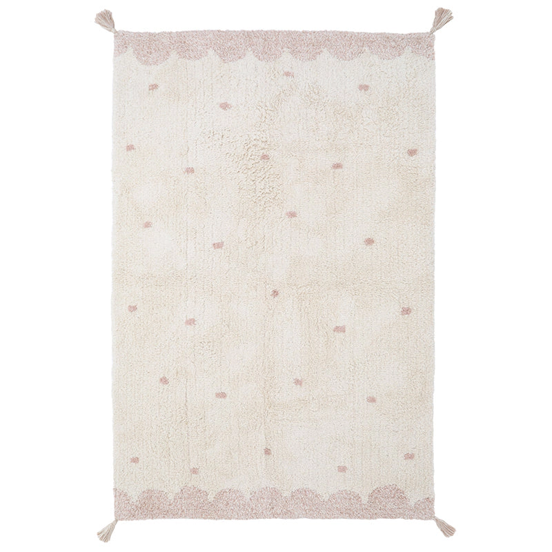 Nattiot Washable Cotton Polka Dot Kid'S Bedroom Rug - Minna
