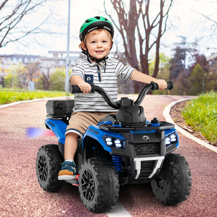 Hivvago 6V Kids Ride On ATV with Spray Function and Storage Box Music