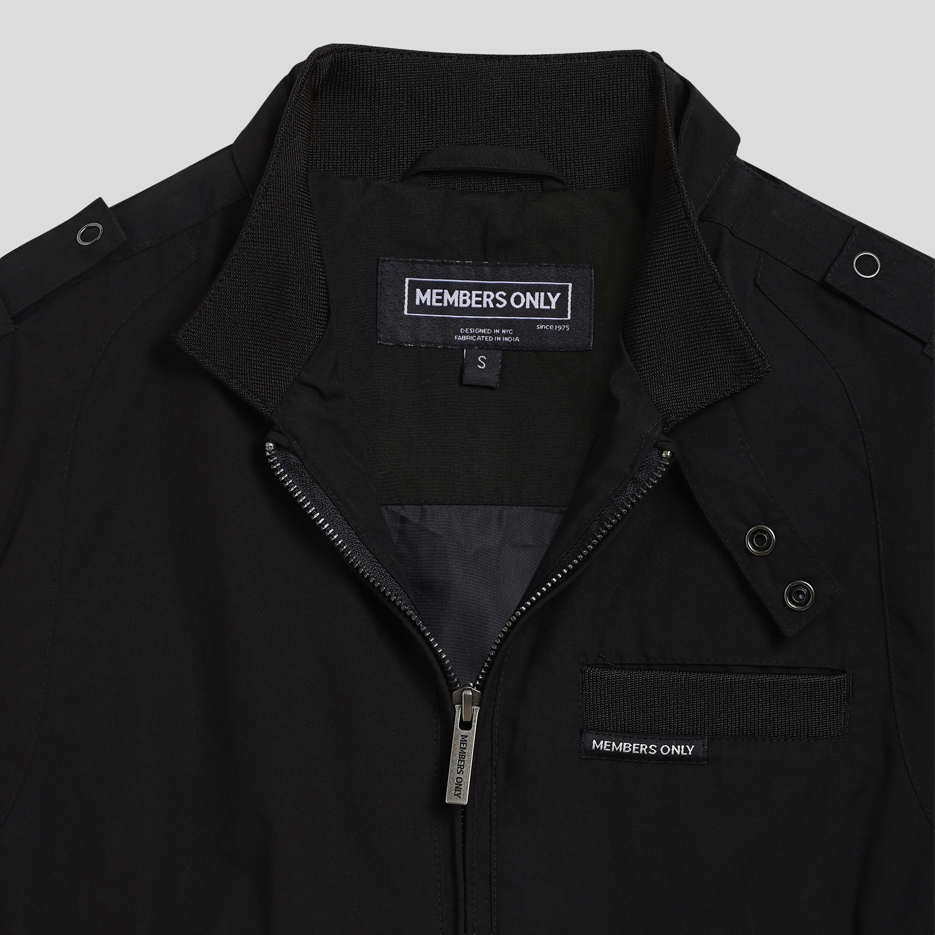 Members Only Women's Mini Cropped Racer Jacket