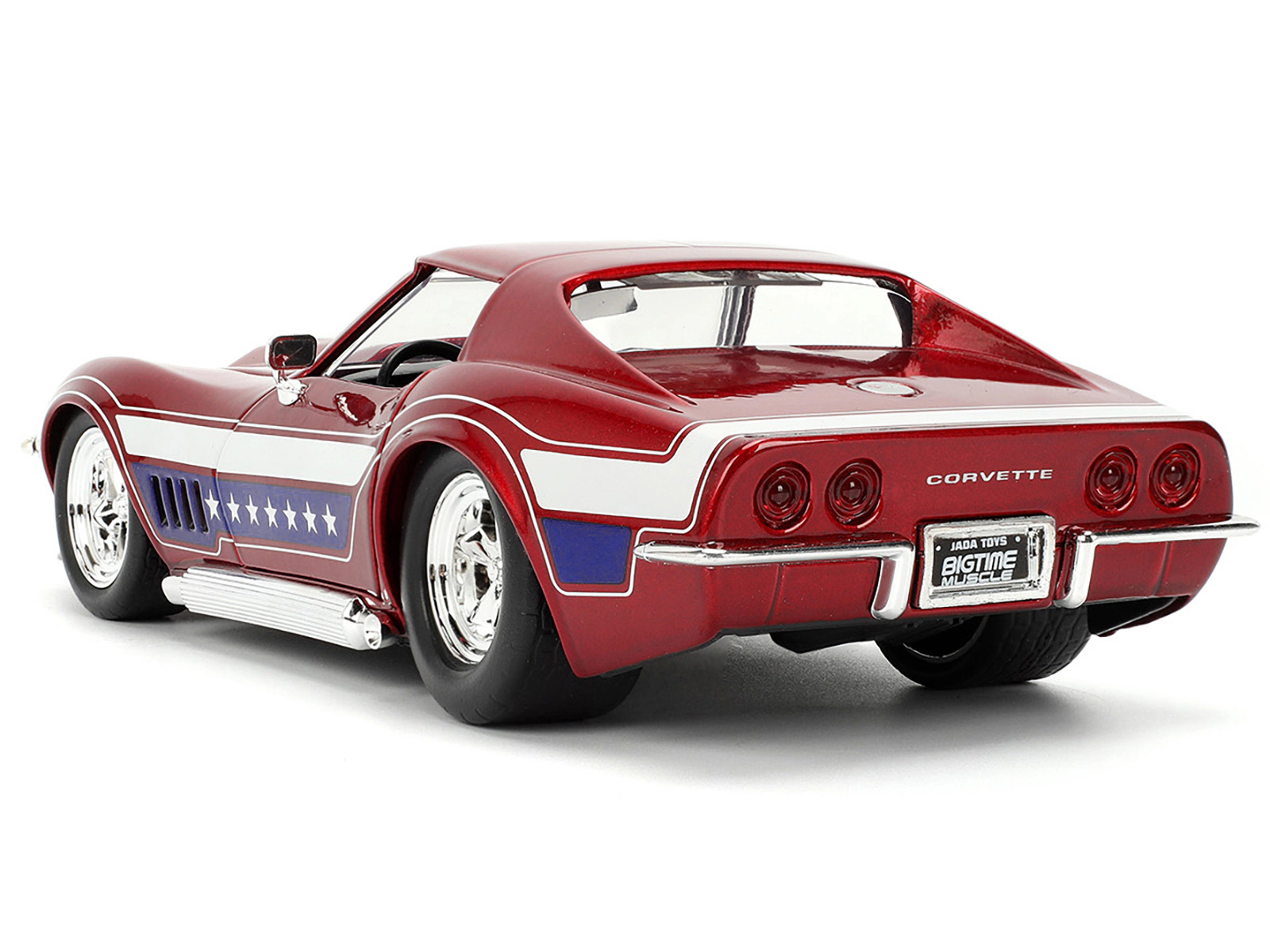 Jada 1969 Chevrolet Corvette Stingray ZL1 Red Metallic with Stars and Stripes Graphics "Bigtime Muscle" Series