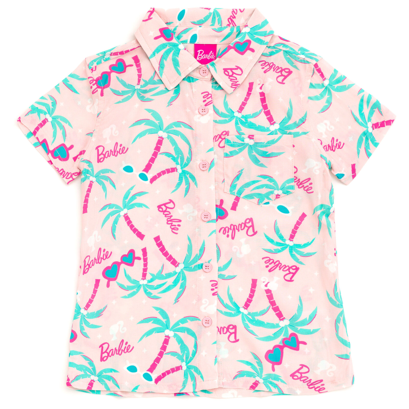 Barbie Girls' Hawaiian Button Down Shirt