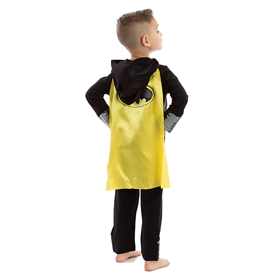 DC Comics Justice League Batman Cosplay Fleece Hooded Coverall with Cape