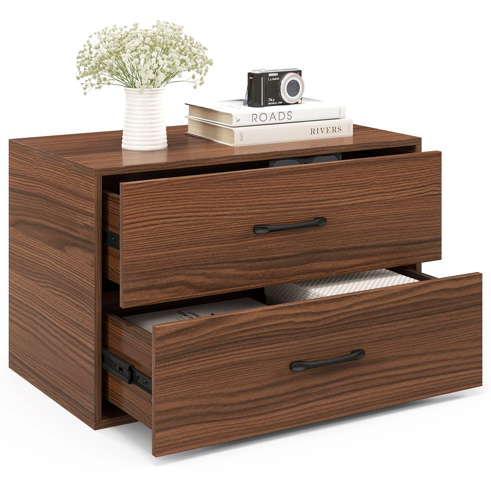 SlickBlue 2 Drawer Storage Organizer Cabinet with Stackable Design