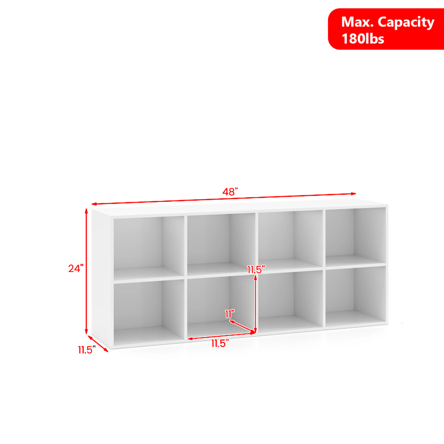 Hivvago Multi-Cube Storage Shelf with Wall Securing Straps