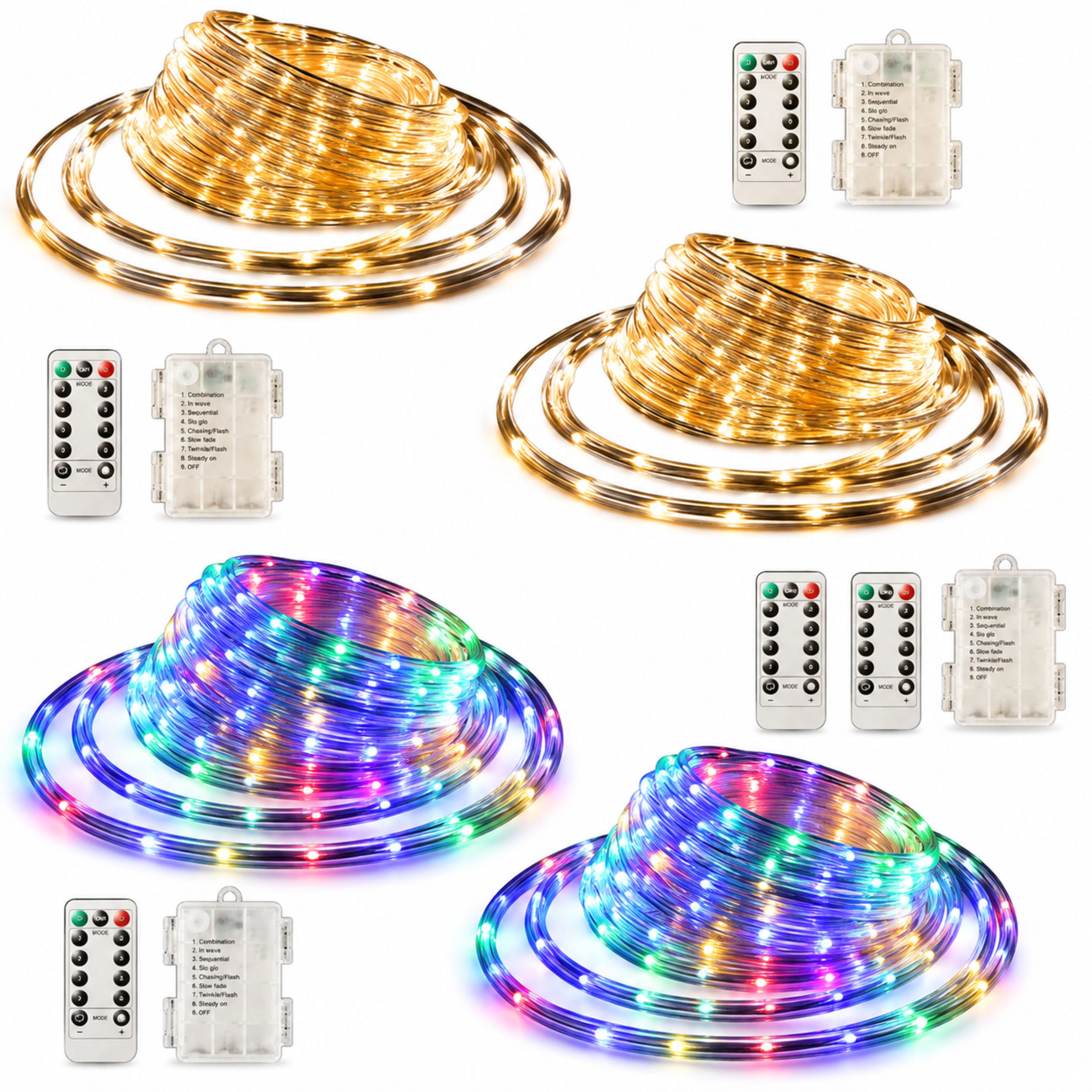 Home Collection 40 Ft 120 LED Battery Operated Fairy Rope String Lights