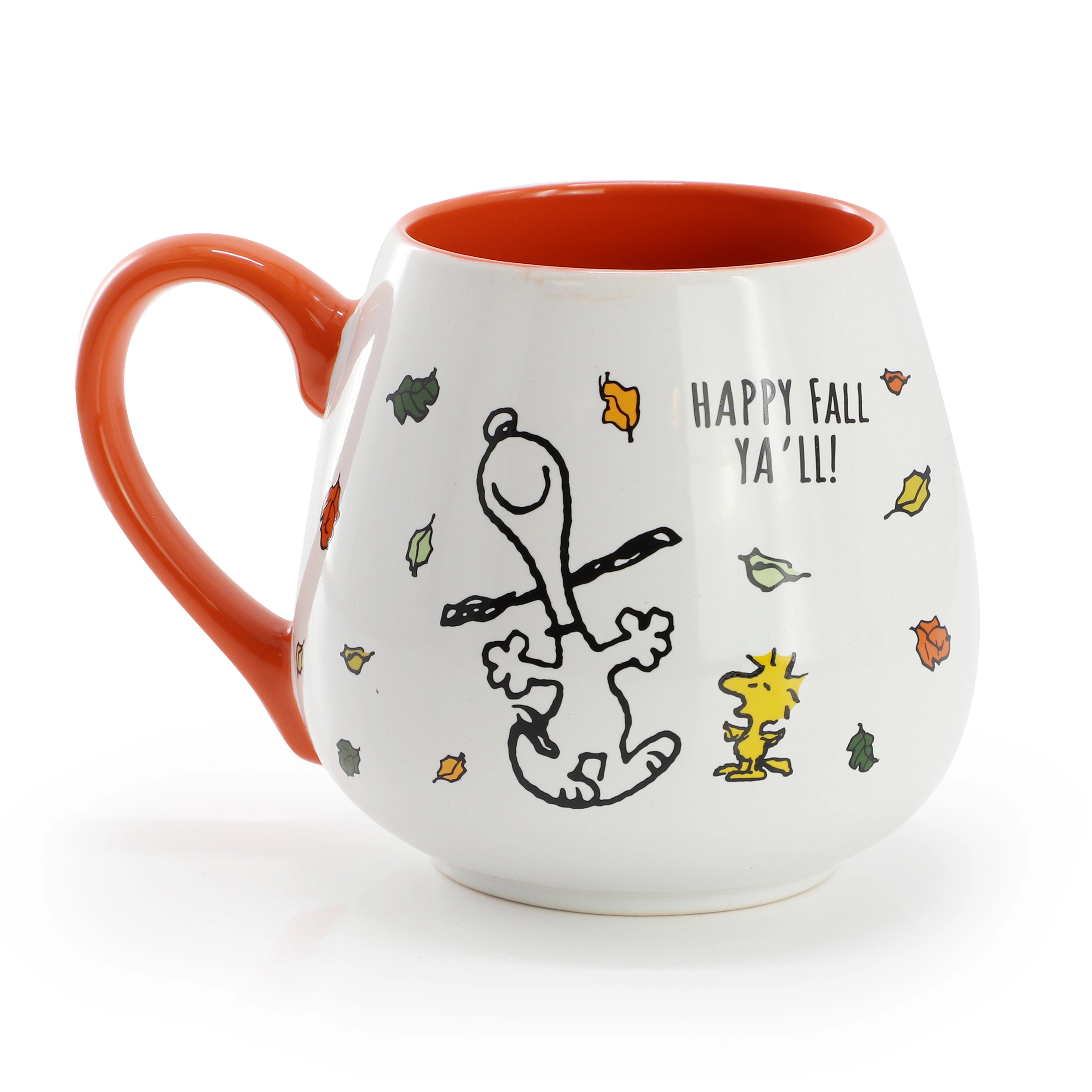 Peanuts Happy Fall Ya'll 20 Ounce 6 Piece Stoneware Mug Set in Orange