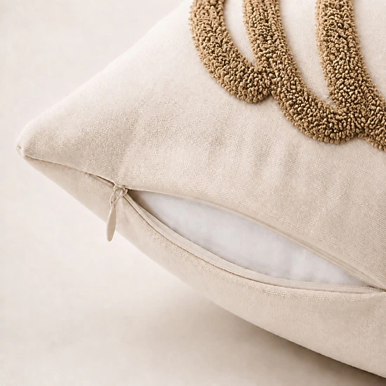 Alilang Fall Tufted Pumpkin Outline Decorative Throw Pillow Cover