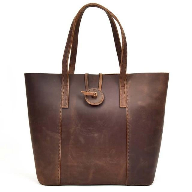Steel Horse Leather Unisex The Taavi Tote | Handcrafted Leather Tote Bag