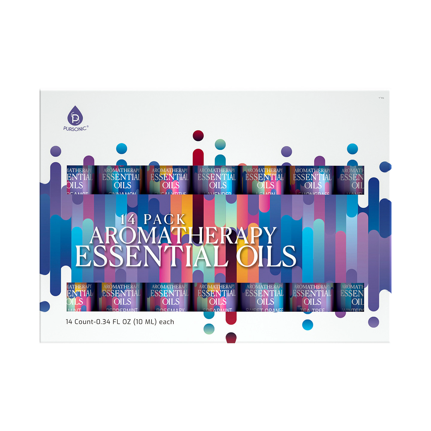 Pursonic Unisex  14 Pack Aromatherapy Essential Oil Gift Set