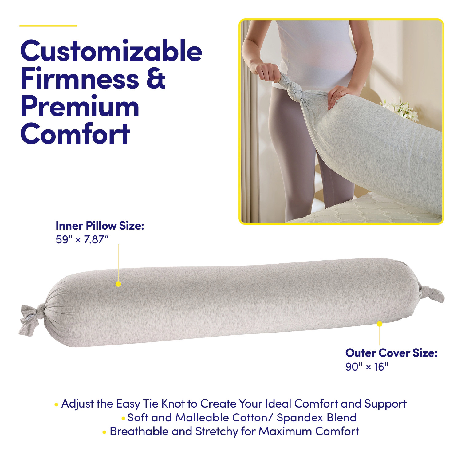 Sweet Home Collection Maternity Bean Filled Pillow