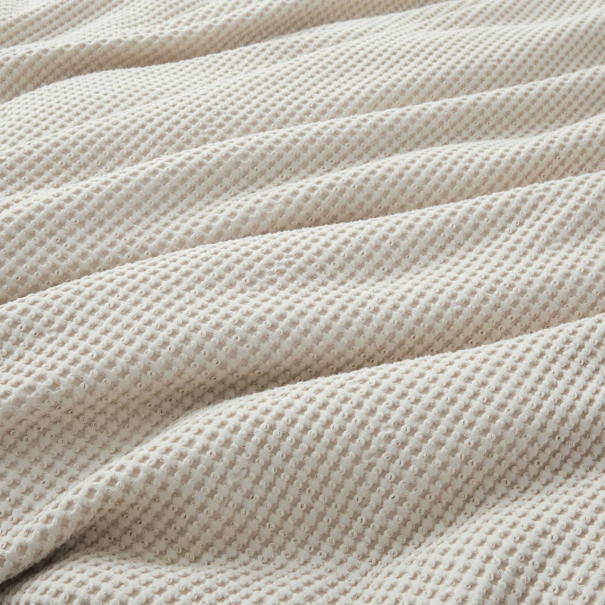 PEACENEST Cotton Waffle Blanket Soft Breathable Bed