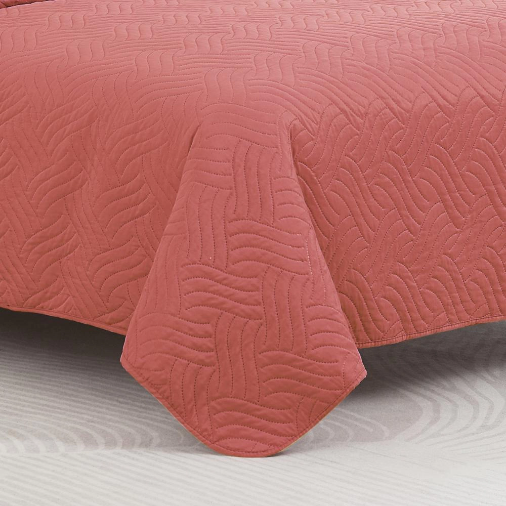RT Designers Collection Ruby 3 Piece s Pinsonic Lightweight Quilts Set For Bedding