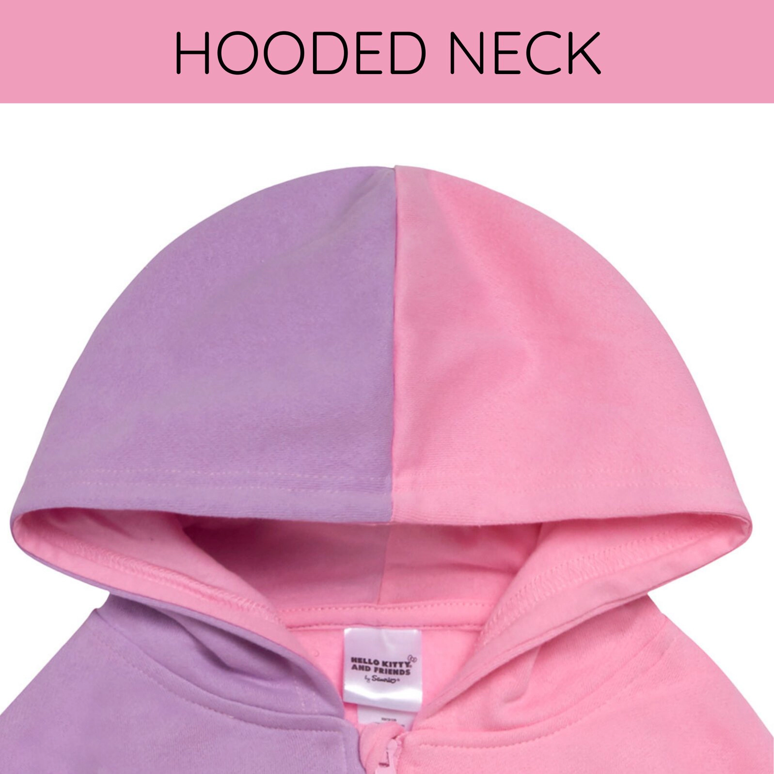 Hello Kitty Girls' Fleece Zip-Up Hoodie