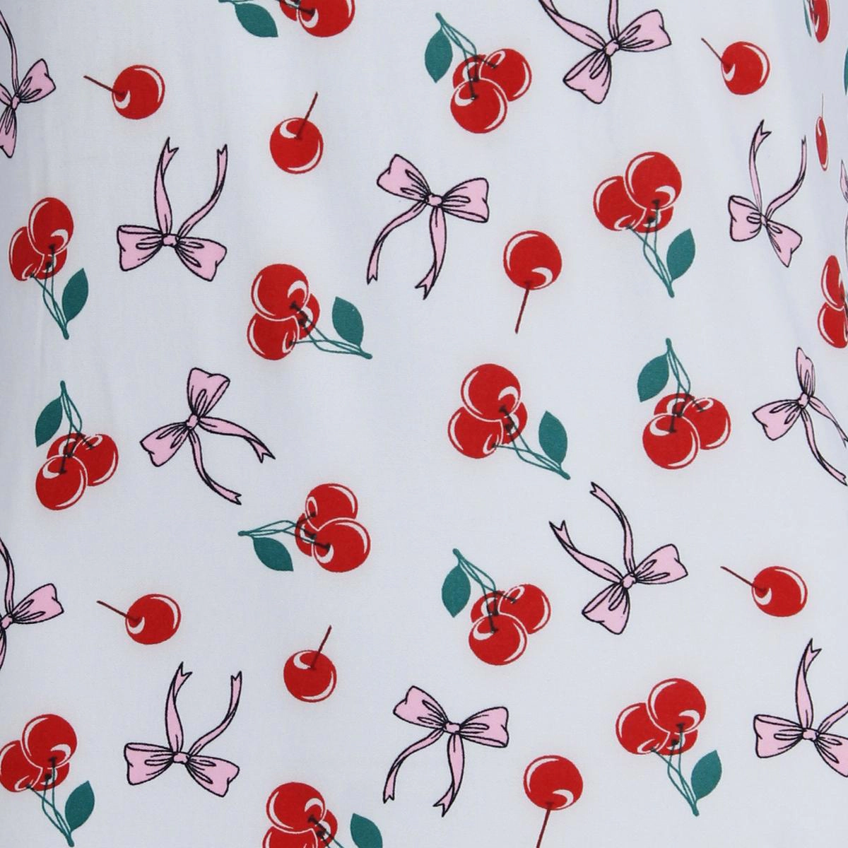 Not a Morning Person Women's Cherries Bows Short Sleeve Night Shirt