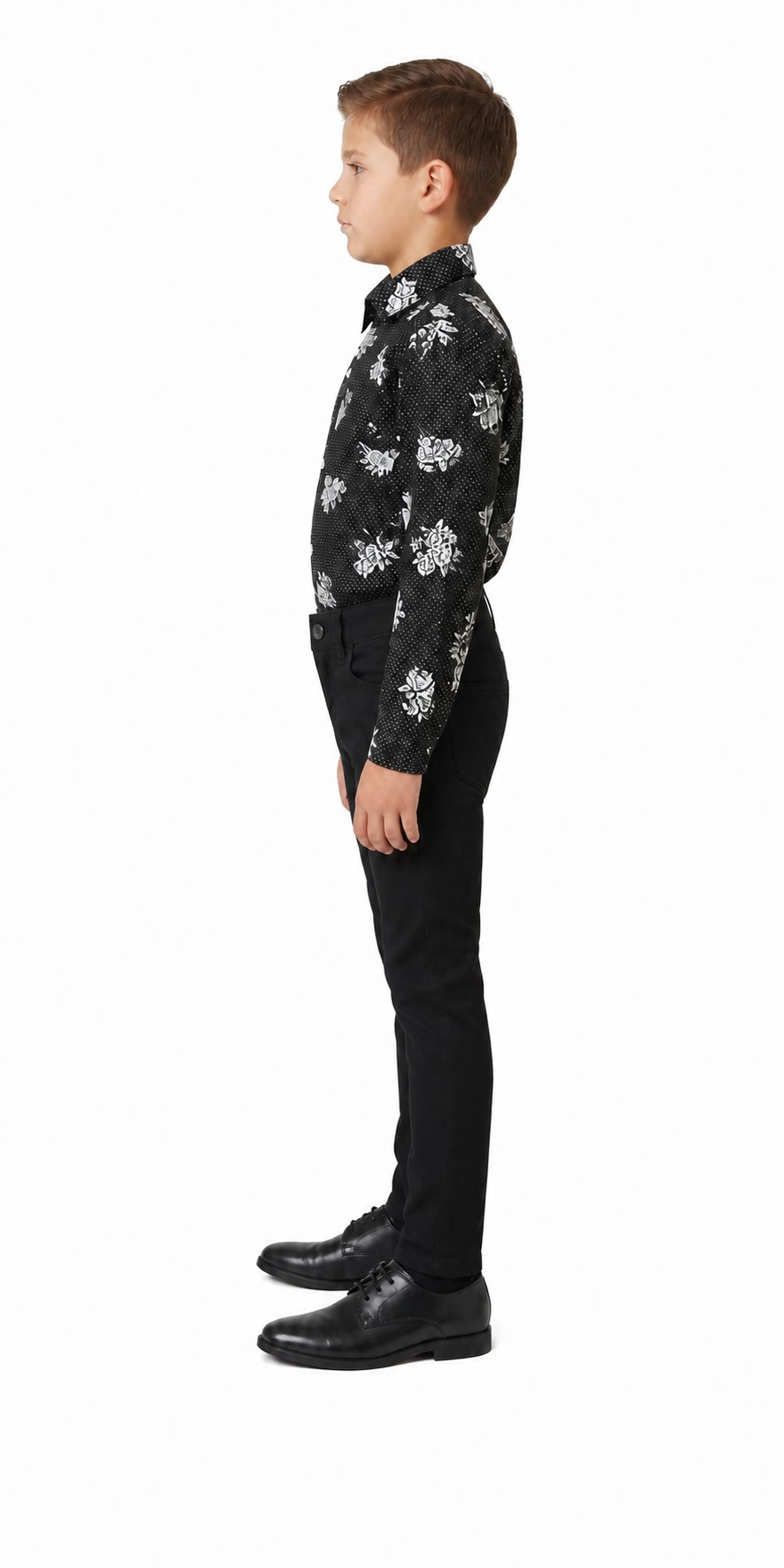 Elie Balleh Boys Slim Fit Floral Button-Down Shirt