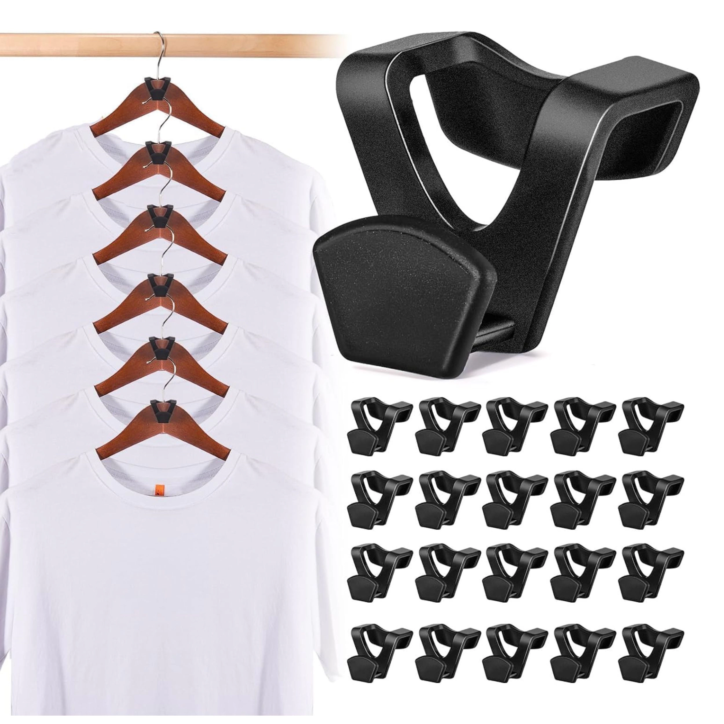 Stock Preferred Pack of 60 Space Saving Clothes Hanger Connector Hooks for Closet Organization
