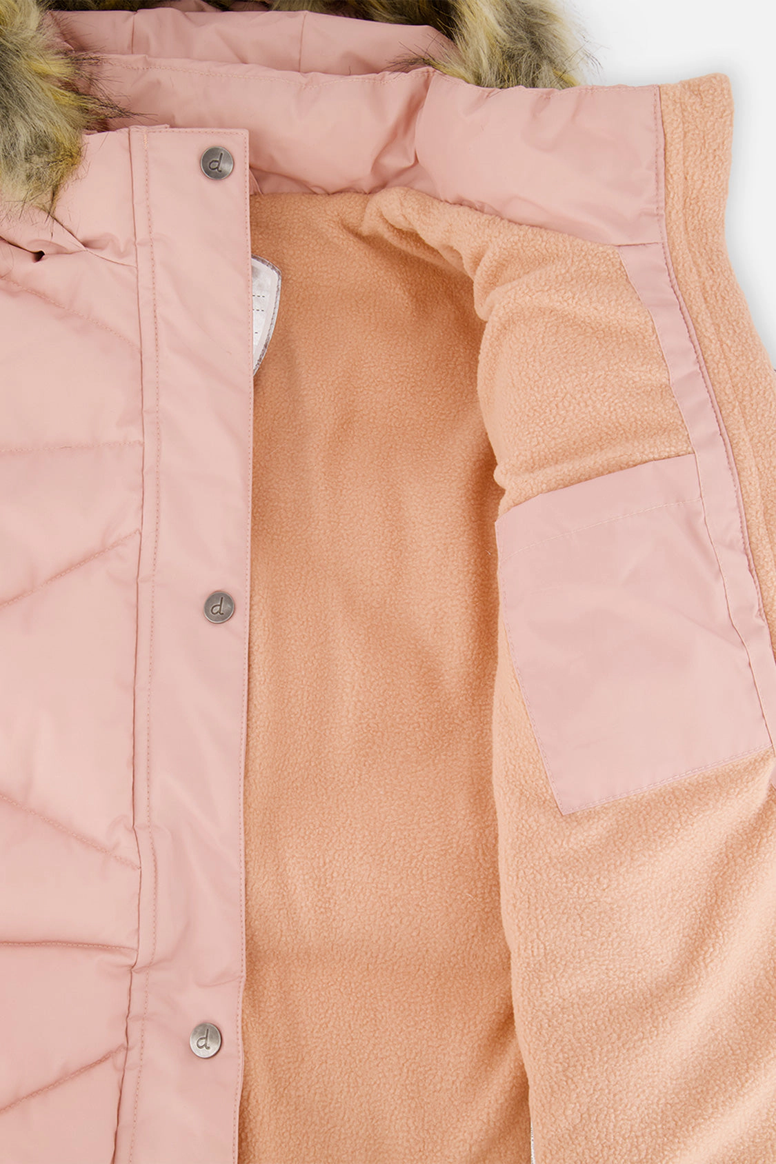 Deux par Deux Girls Diamond Quilted Long Winter Puffer Coat