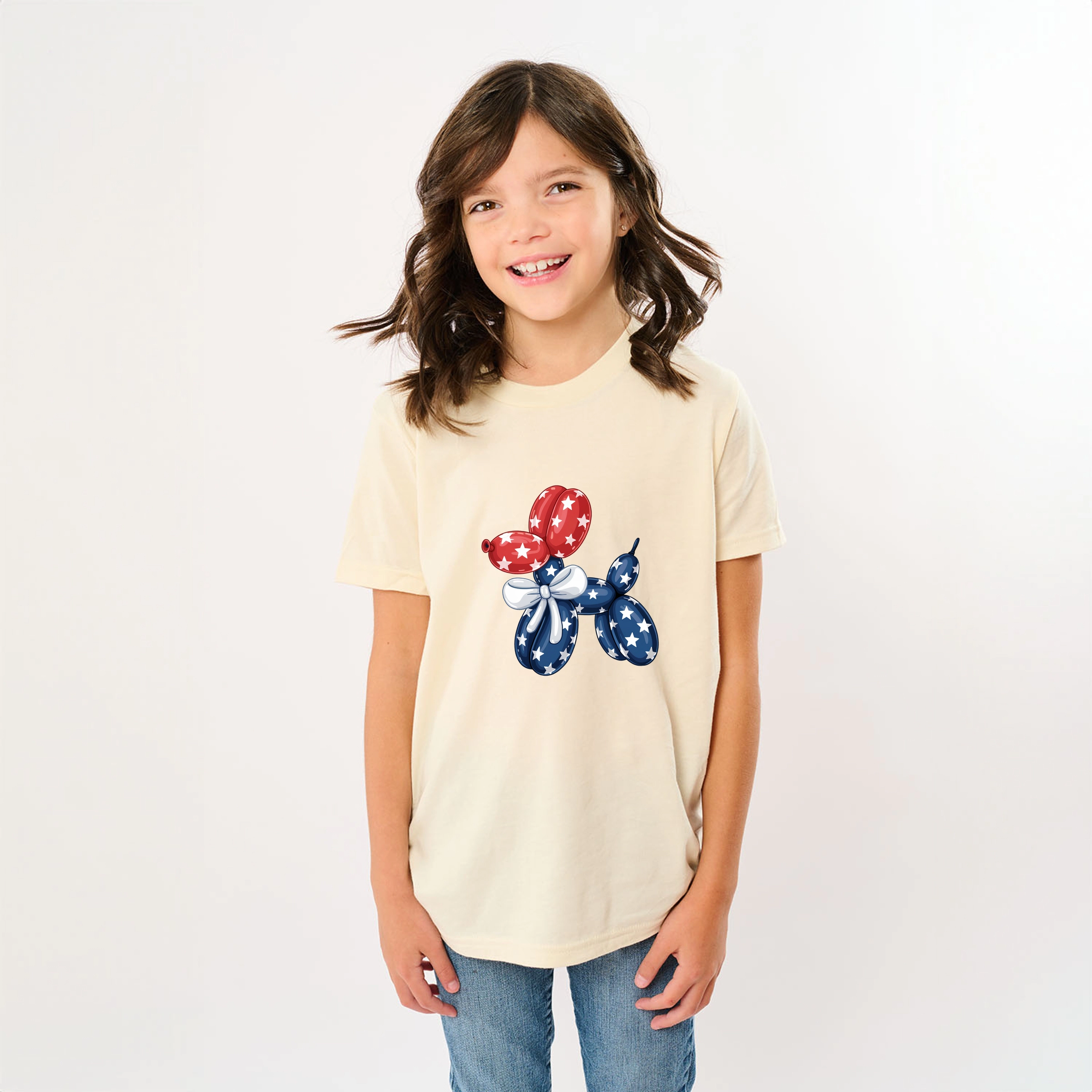The Juniper Shop - 4th Of July Balloon Dog Youth Short Sleeve Graphic T-Shirt
