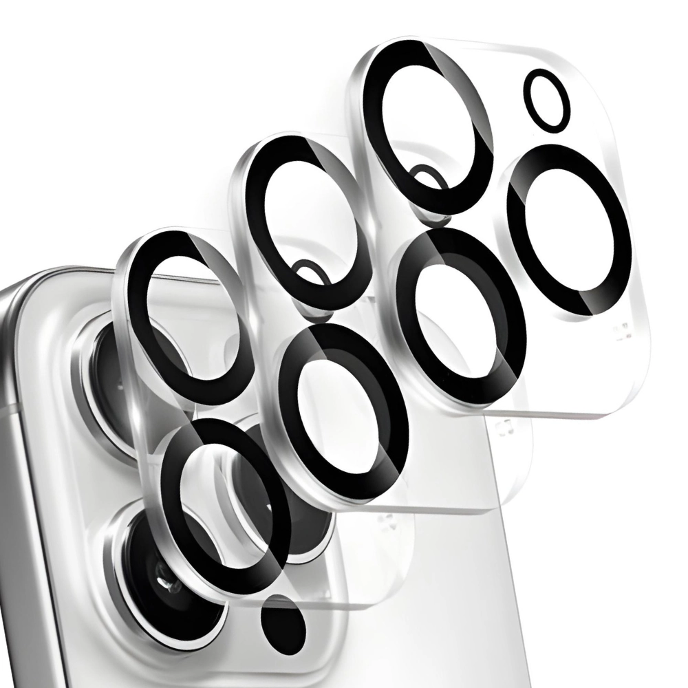 Qixxronics 3-PACK for iPhone 15 Pro Camera Lens Protector Tempered Glass Compatible with iPhone 15 Pro [3-Pack]