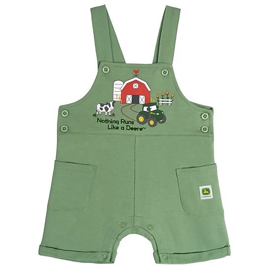John Deere Boys' 2-Piece Shortall and T-Shirt Set