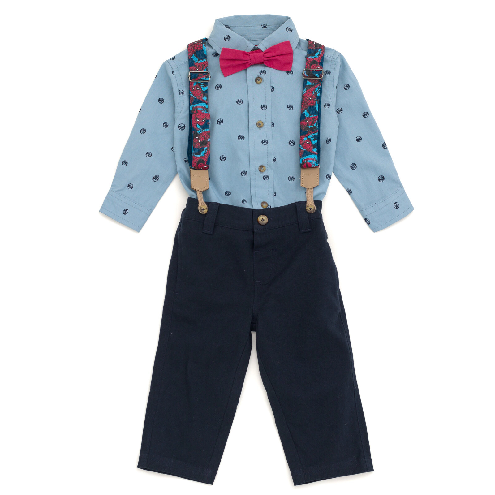 Marvel Spider-Man Boys' Button-Down Shirt and Pants Set