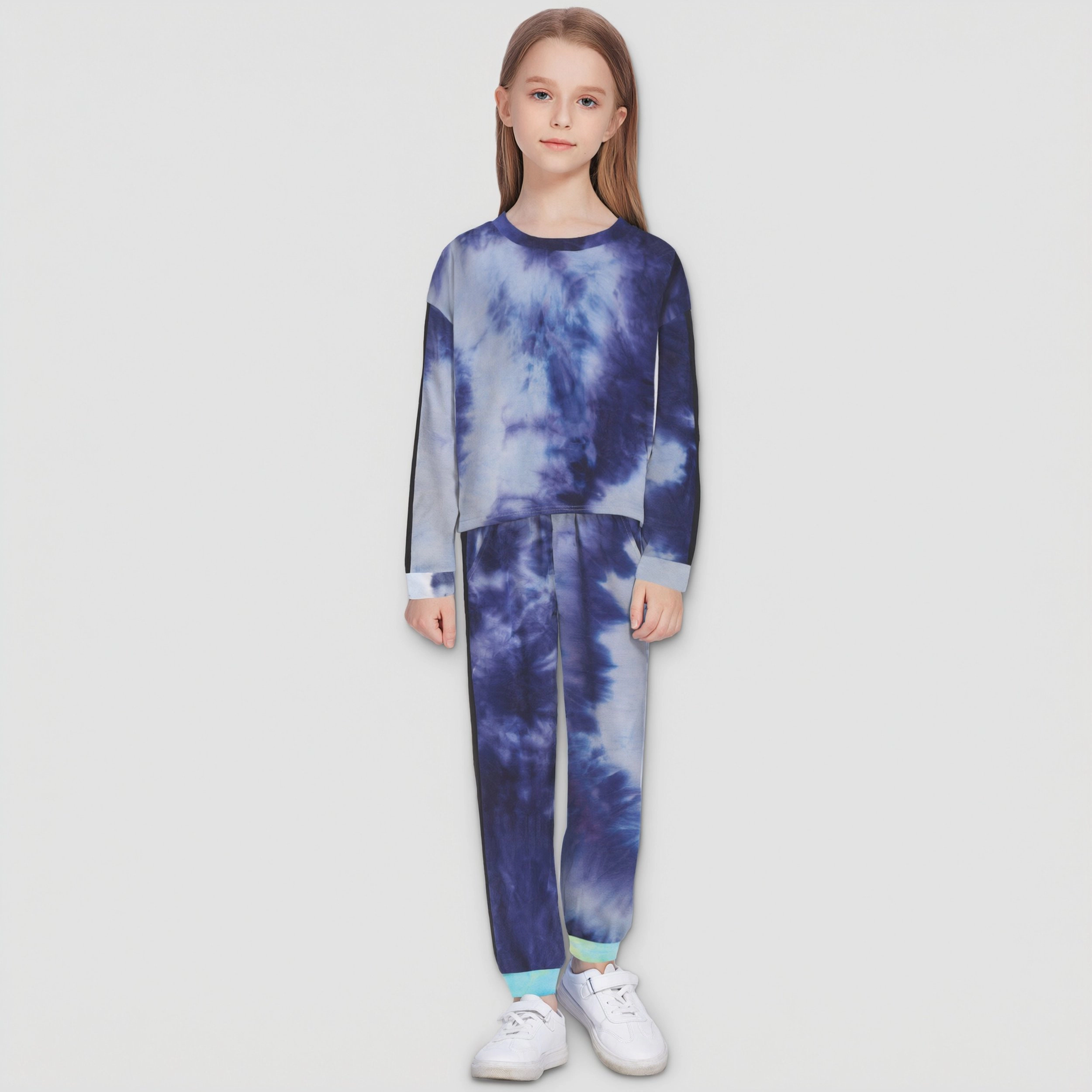 Arshiner Girls Tracksuit Jogging Suits Sets Crop Sweatshirt Sweatpants Pants Set