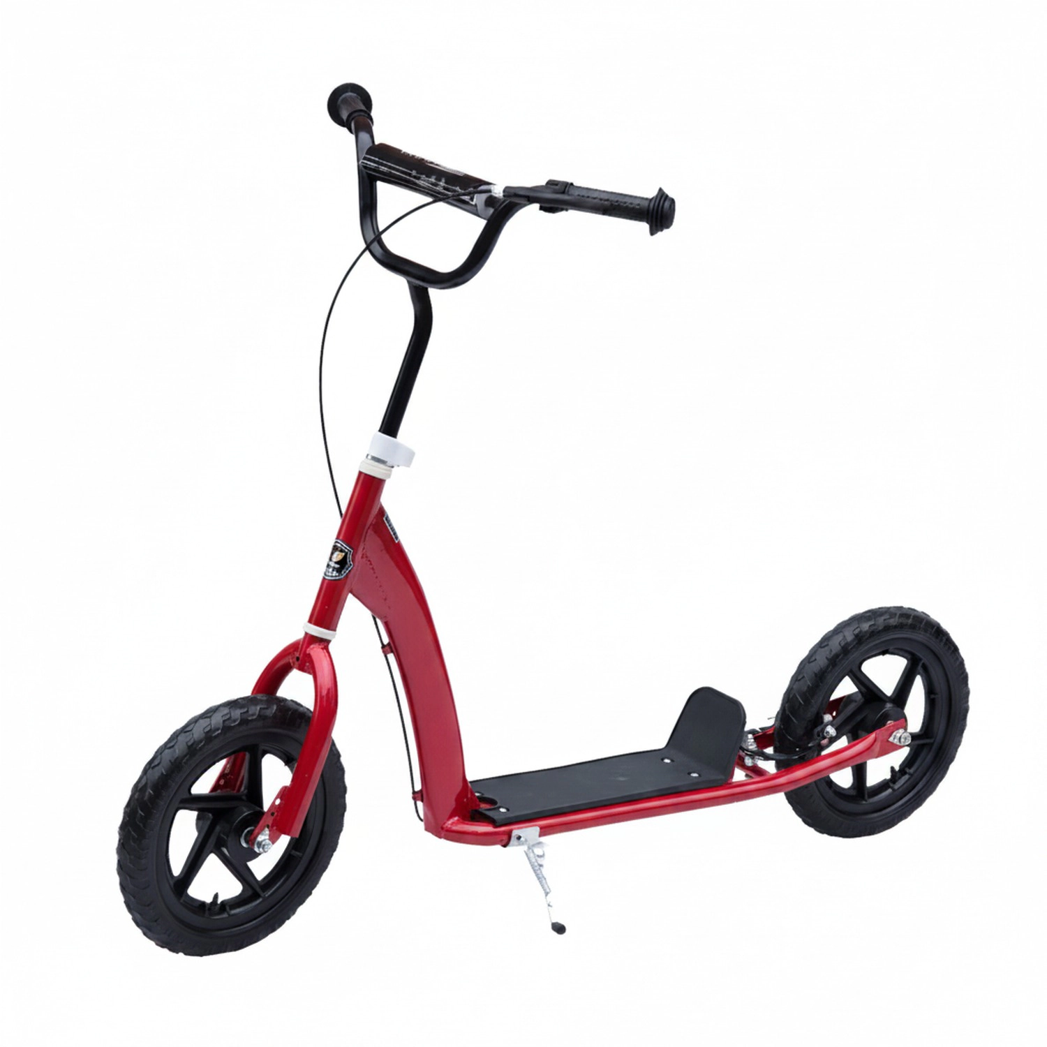 HONGGE Kick Scooter for Kids 5-12 Years Old with Adjustable Height Handlebar Non-slip Footplate Big Wheels Rear Brake