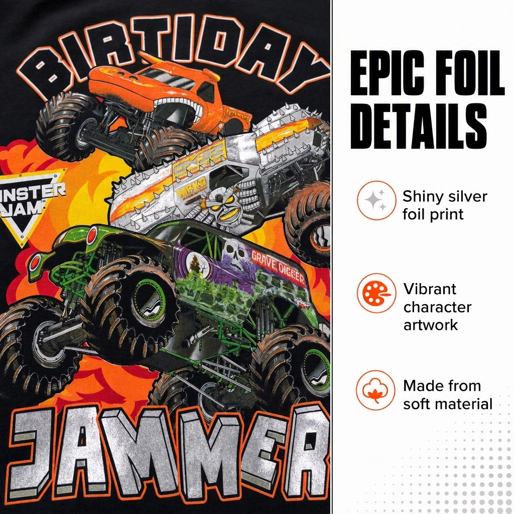 Monster Jam Boys' Birthday T-Shirt