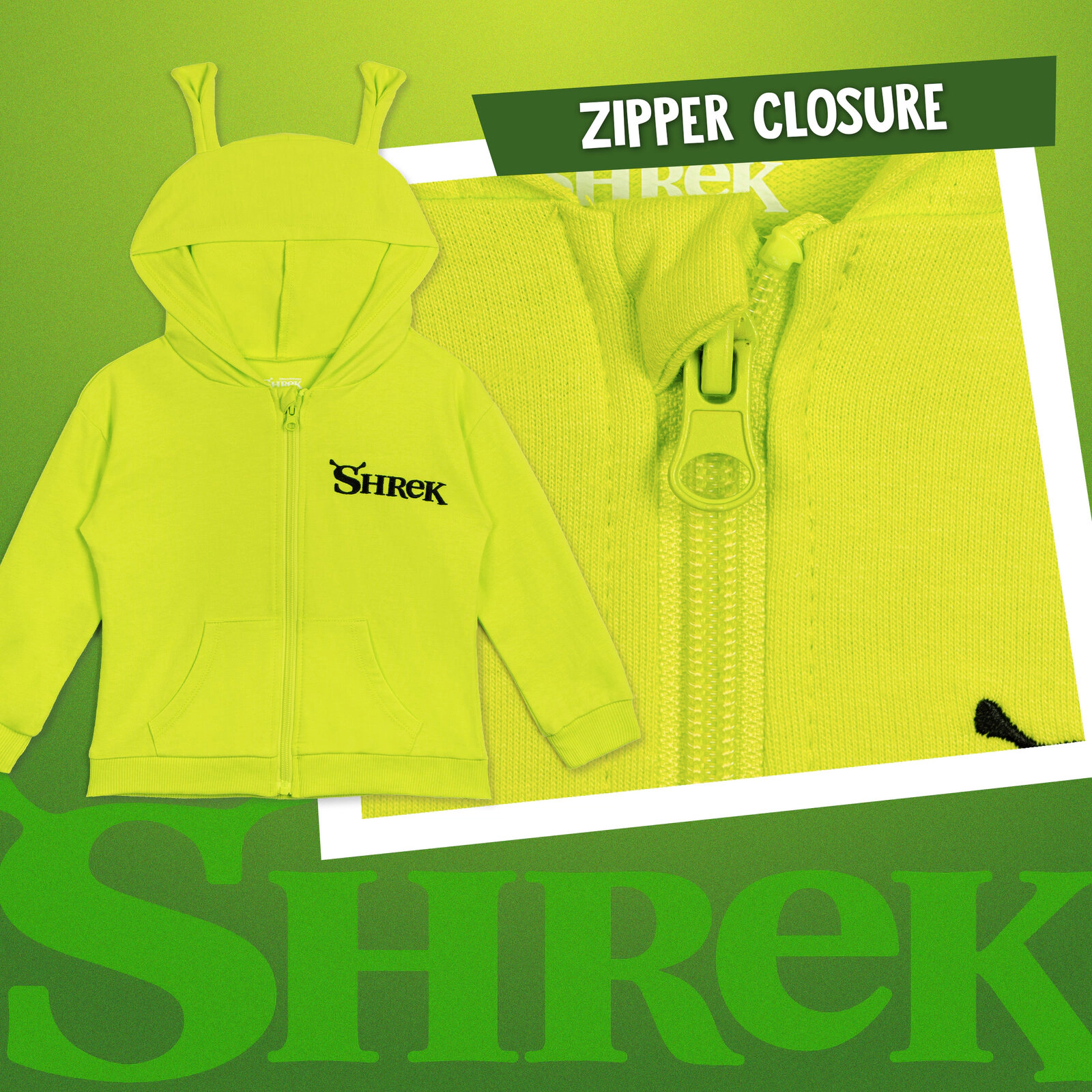 DreamWorks Shrek Cosplay Zip-Up Hoodie