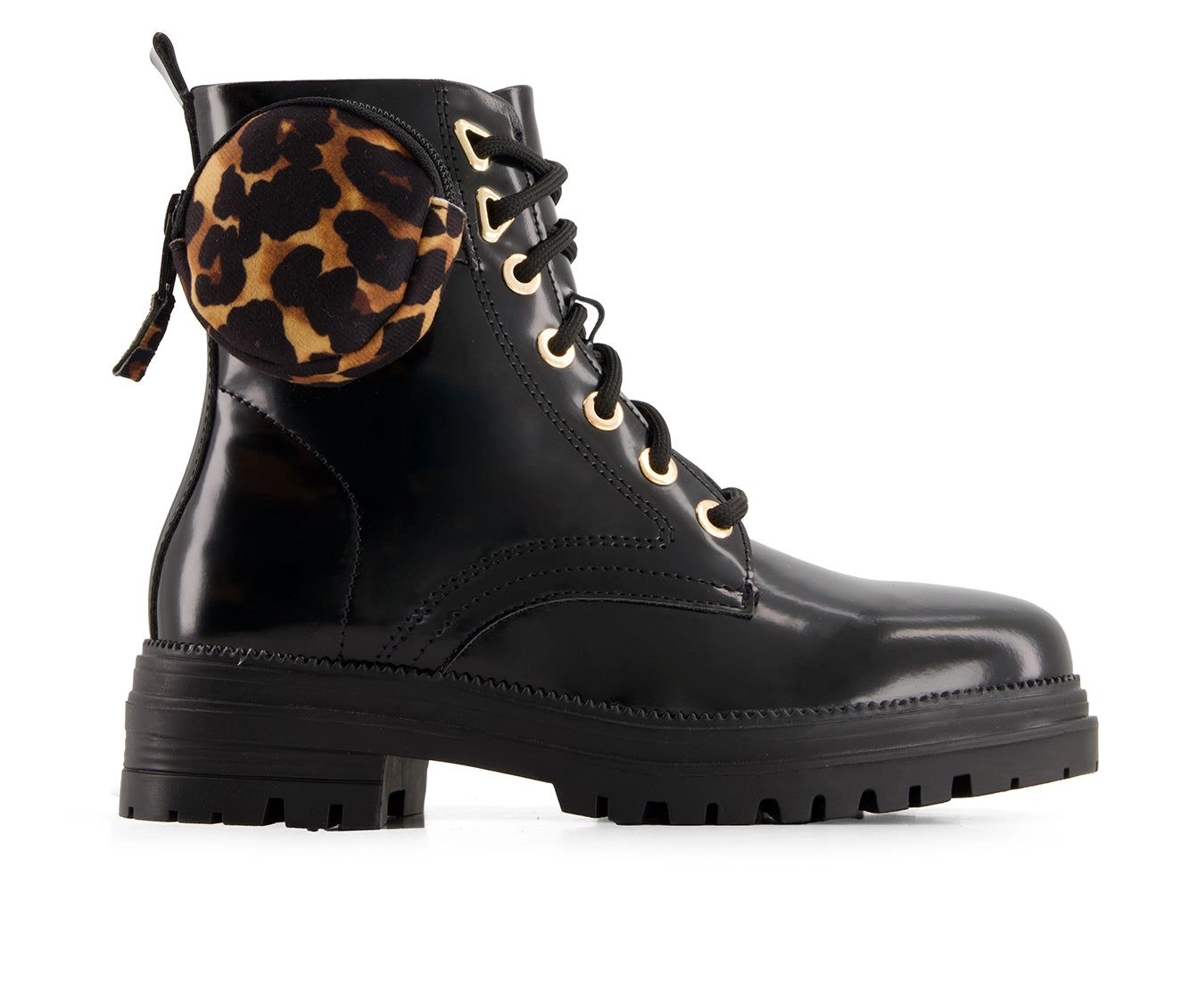 Andrea Womens Patent Boots With Bag