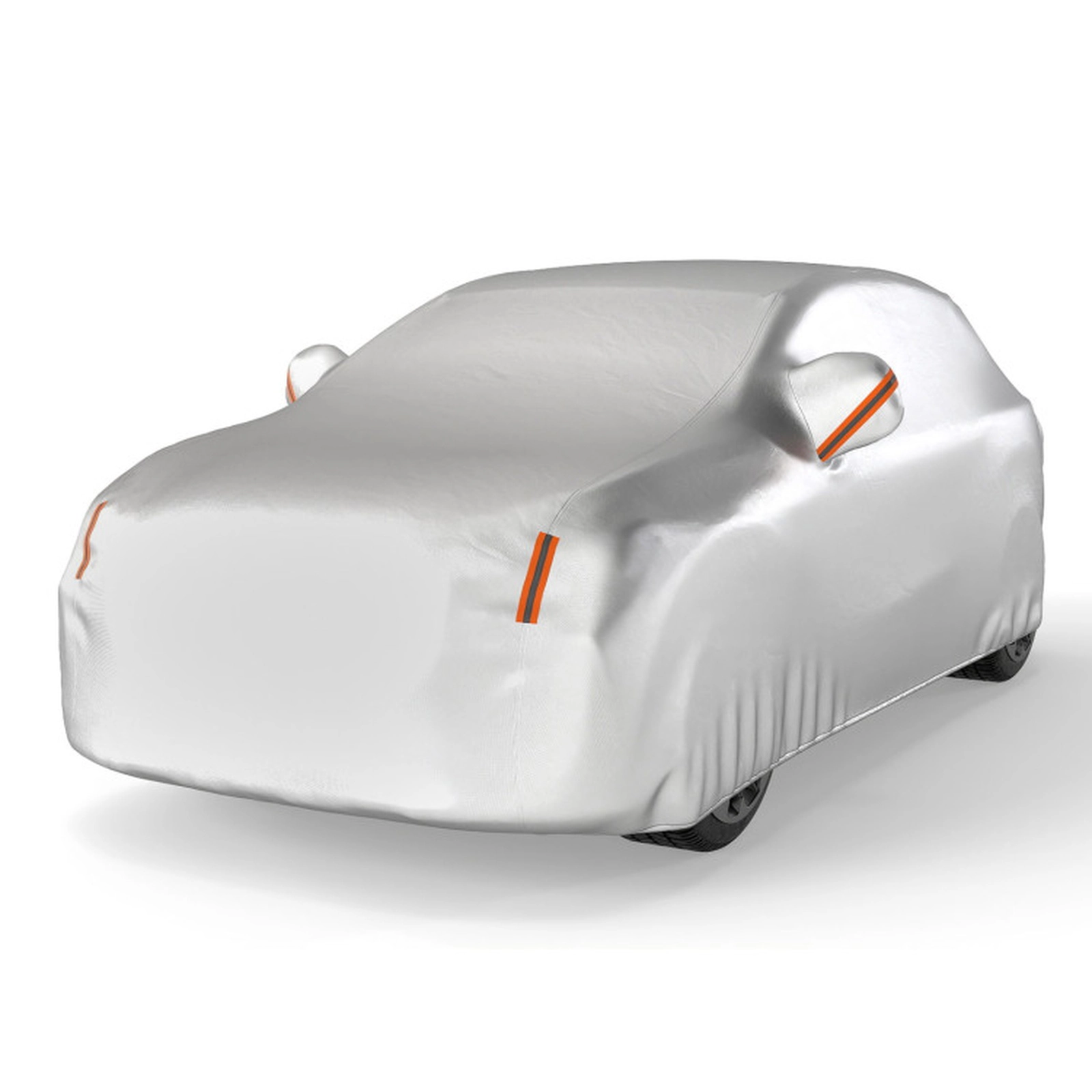 SUGIFT Silver Waterproof SUV Car Cover with Windproof Buckles and 6 Reflective Strips 200-in W 78-in D 70-in H