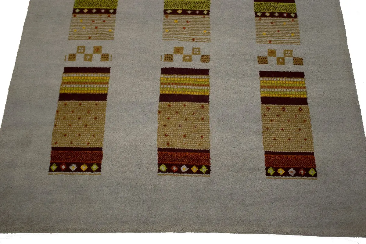 Magic Rugs Gray Geometric 6X8 Indo-Gabbeh Oriental Rug