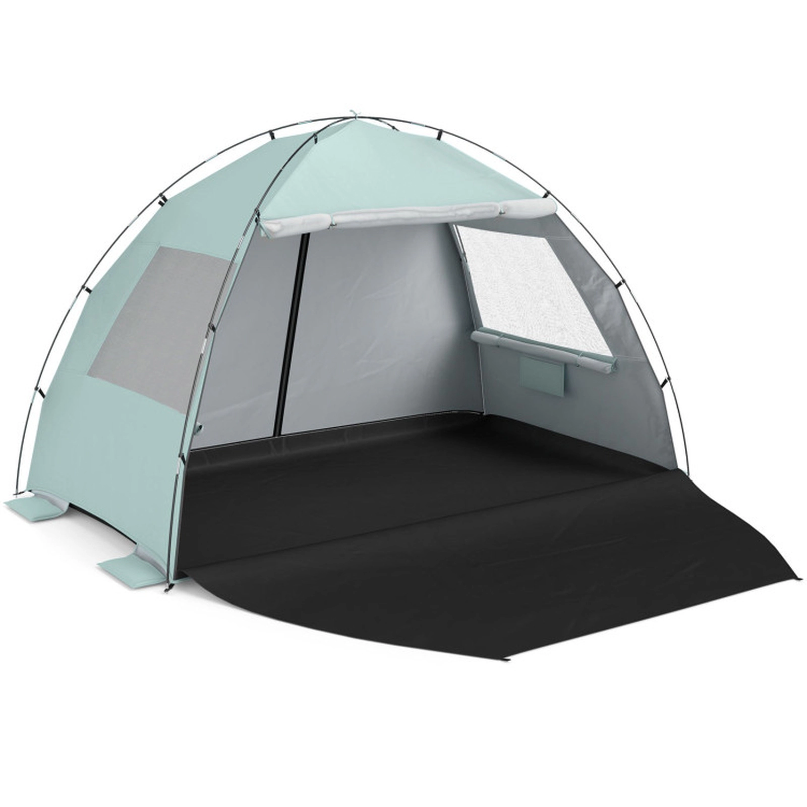 SUGIFT Beach Tent Sun Shelter with Canopy and Extended Floor 87-in Long 6-lb Portable Green