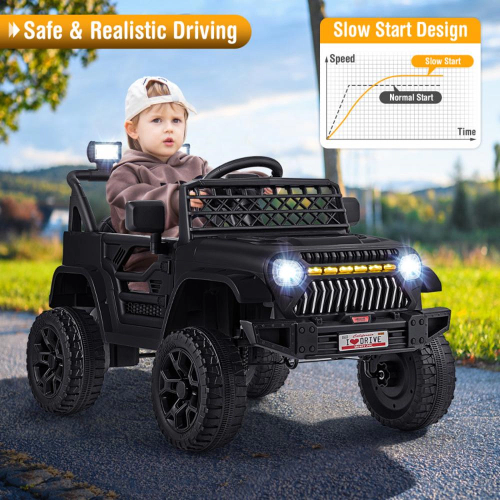 Hivvago 12V Kids Ride on Truck Car with Parental Remote and Music Player