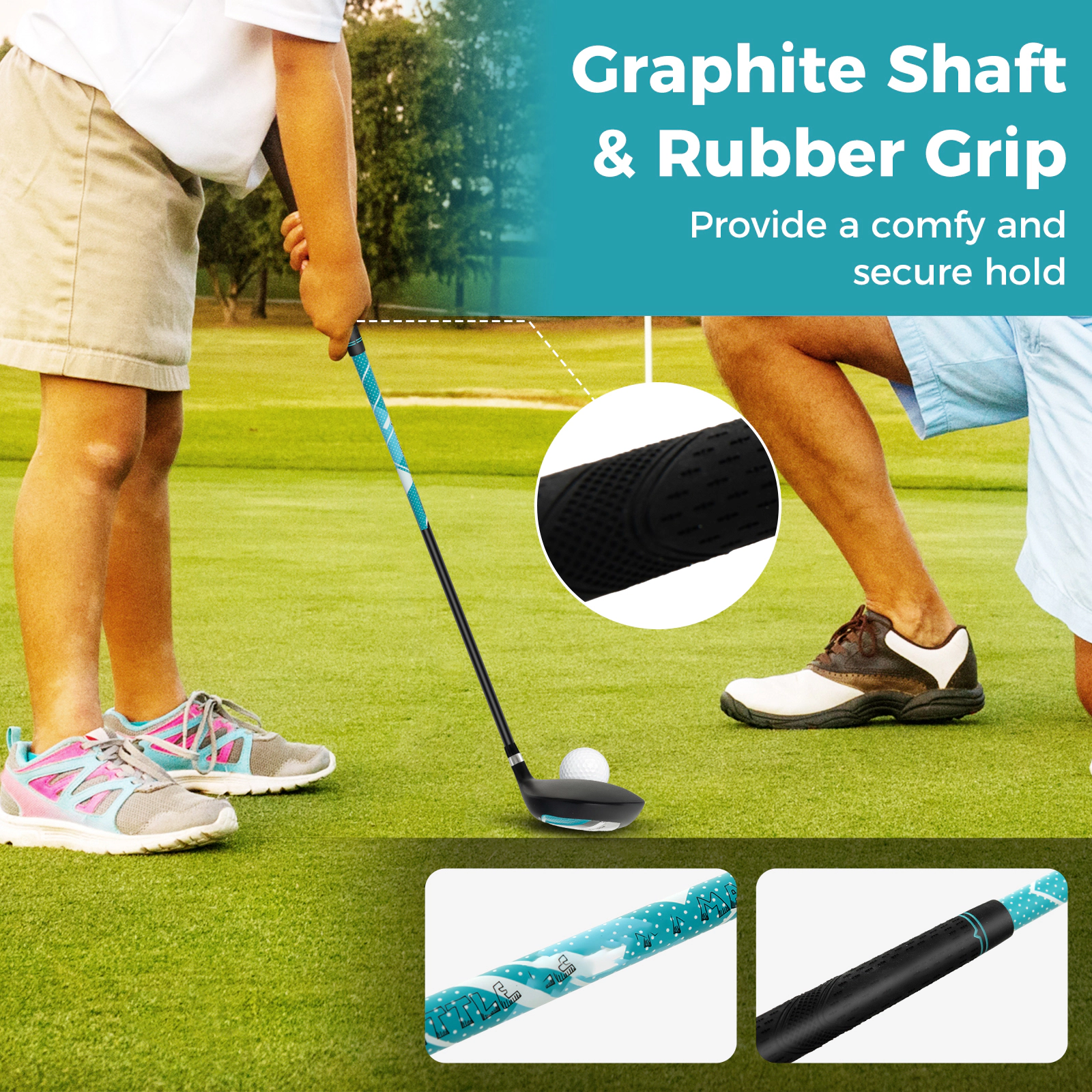 SUGIFT Blue Rain Hood for Ages 8-10 Junior Complete Golf Club Set Right Hand