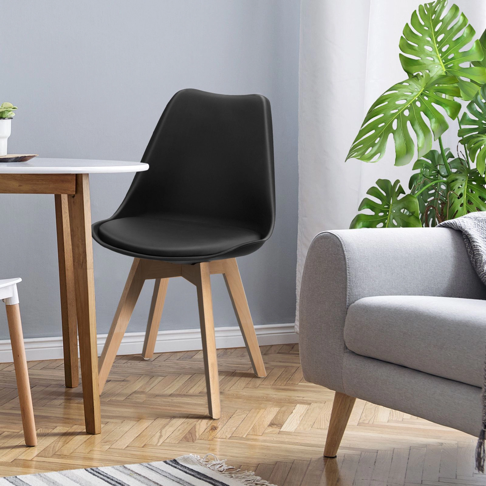 SlickBlue Modern Upholstered Dining Chairs Set of 4 with High Back