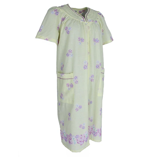 Elegant Emily Women's Floral Woven Seersucker Duster Gown
