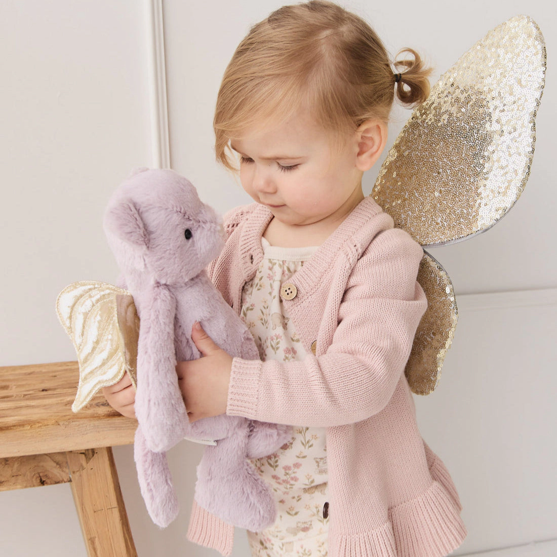 Snuggle Bunnies Fairy Elsie the Kitty 12"  Violet