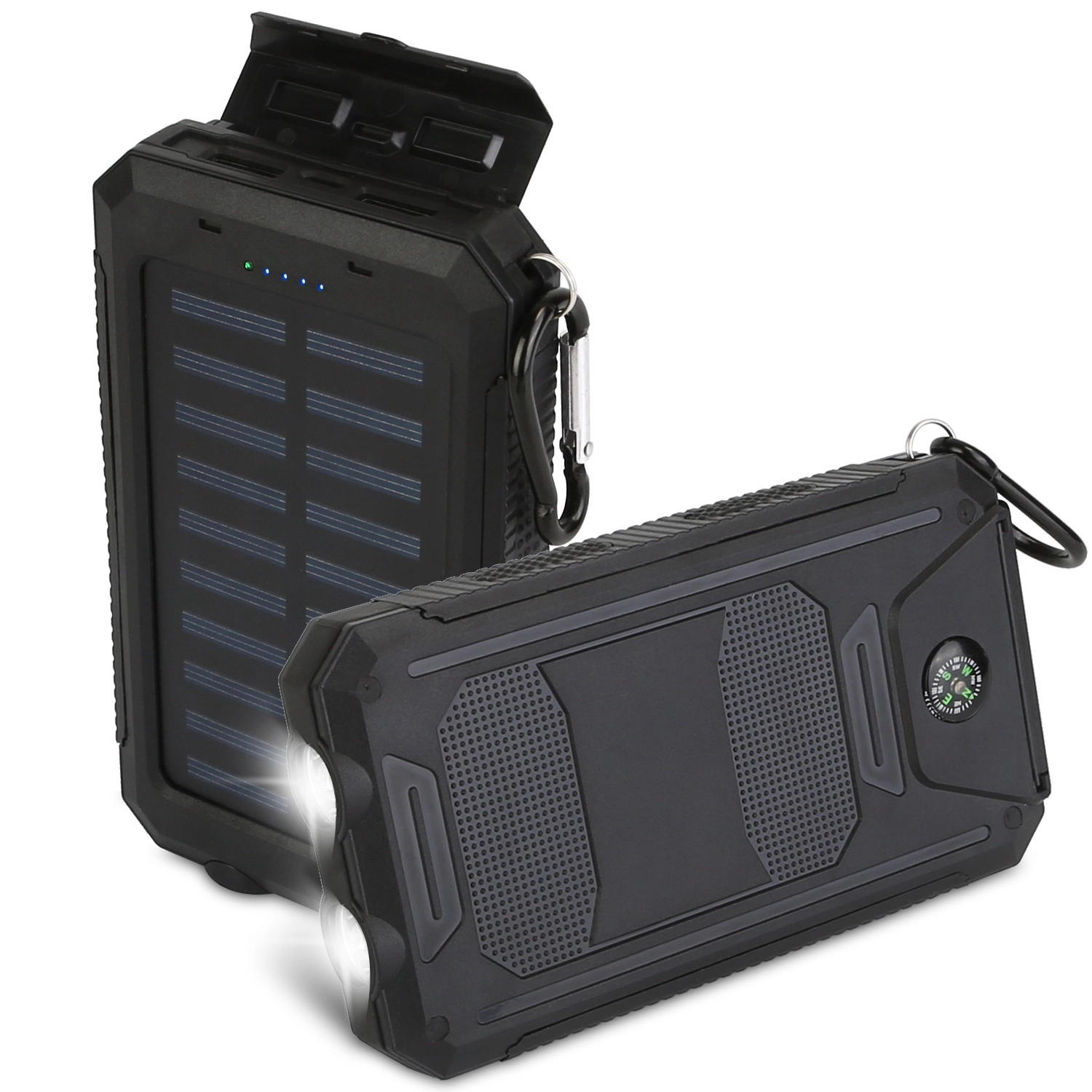 GBruno Solar 10000mAh Power Bank With LED Flashlight