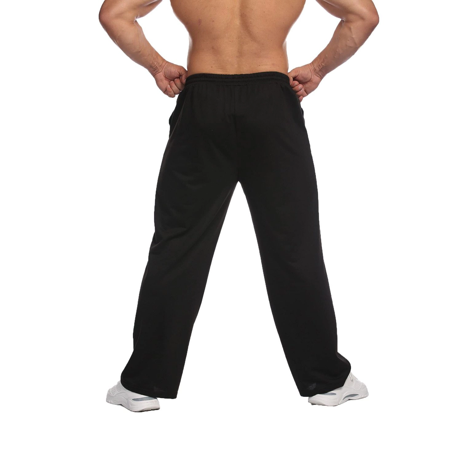 Pinspark Mens Solid Drawstring Lounge Pants Elastic Waist Straight Leg Sweatpants