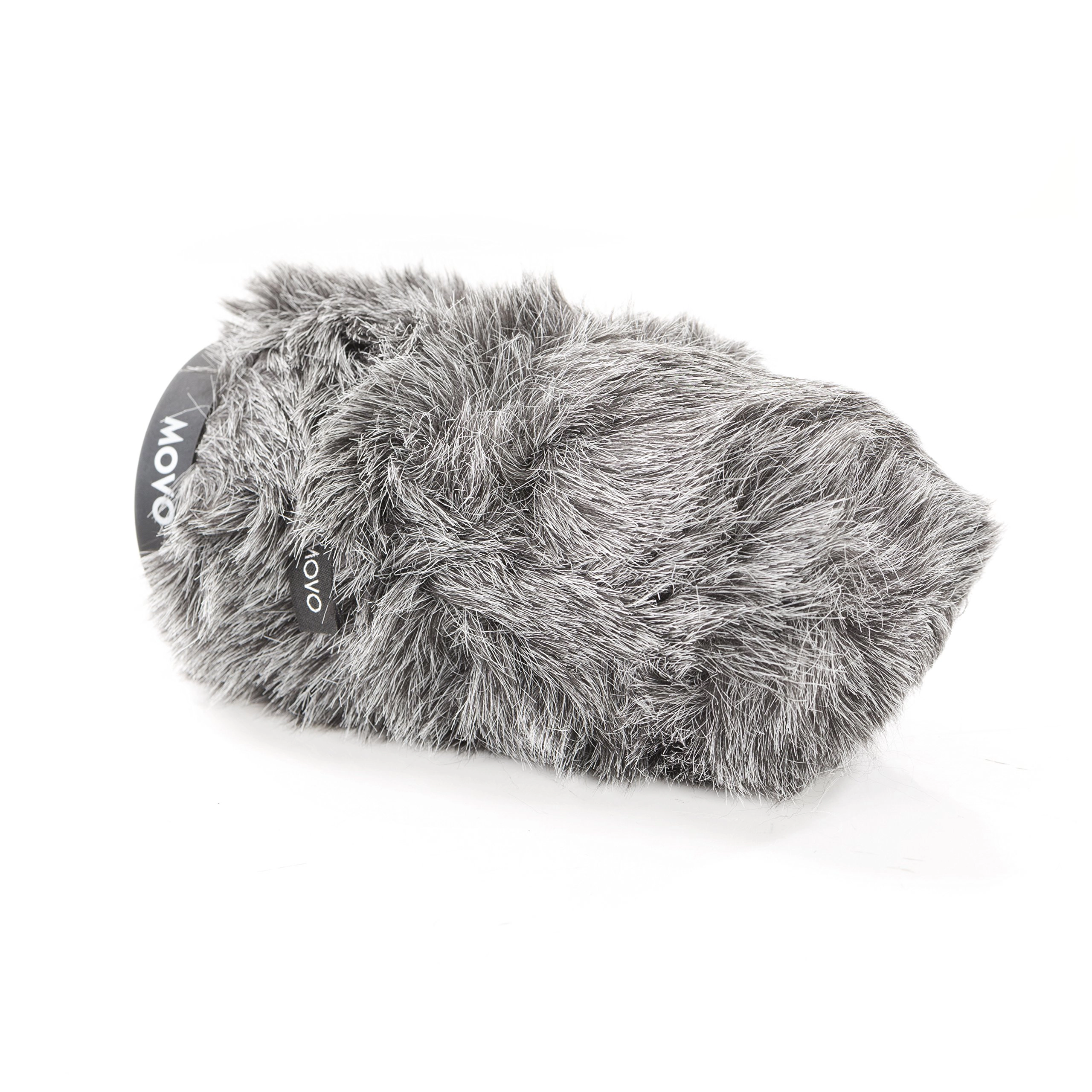 Movo WS-G140 Furry Rigid Windscreen for Microphones, 18-23mm Diameter