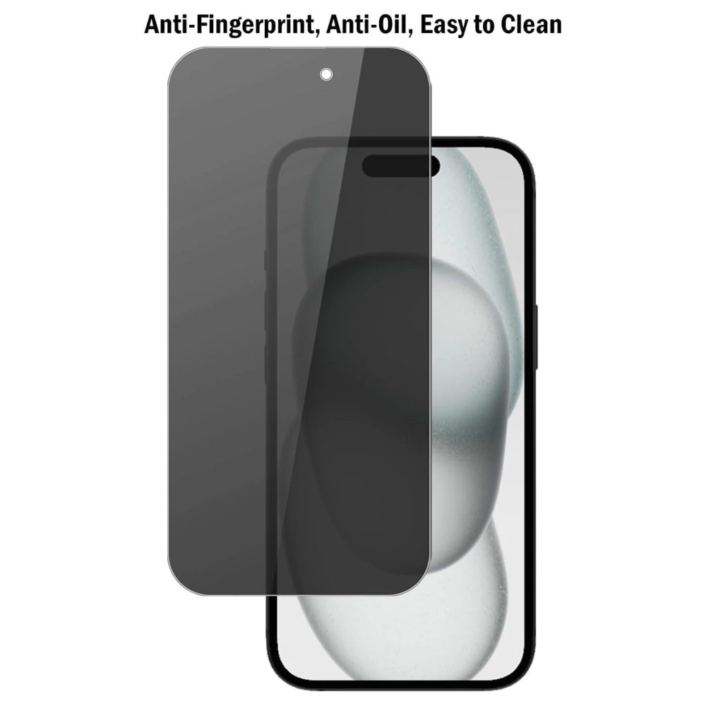 Qixxronics for iPhone 15 Pro Max Privacy Screen Protector Scratch-Resistant Surface [3-Pack]