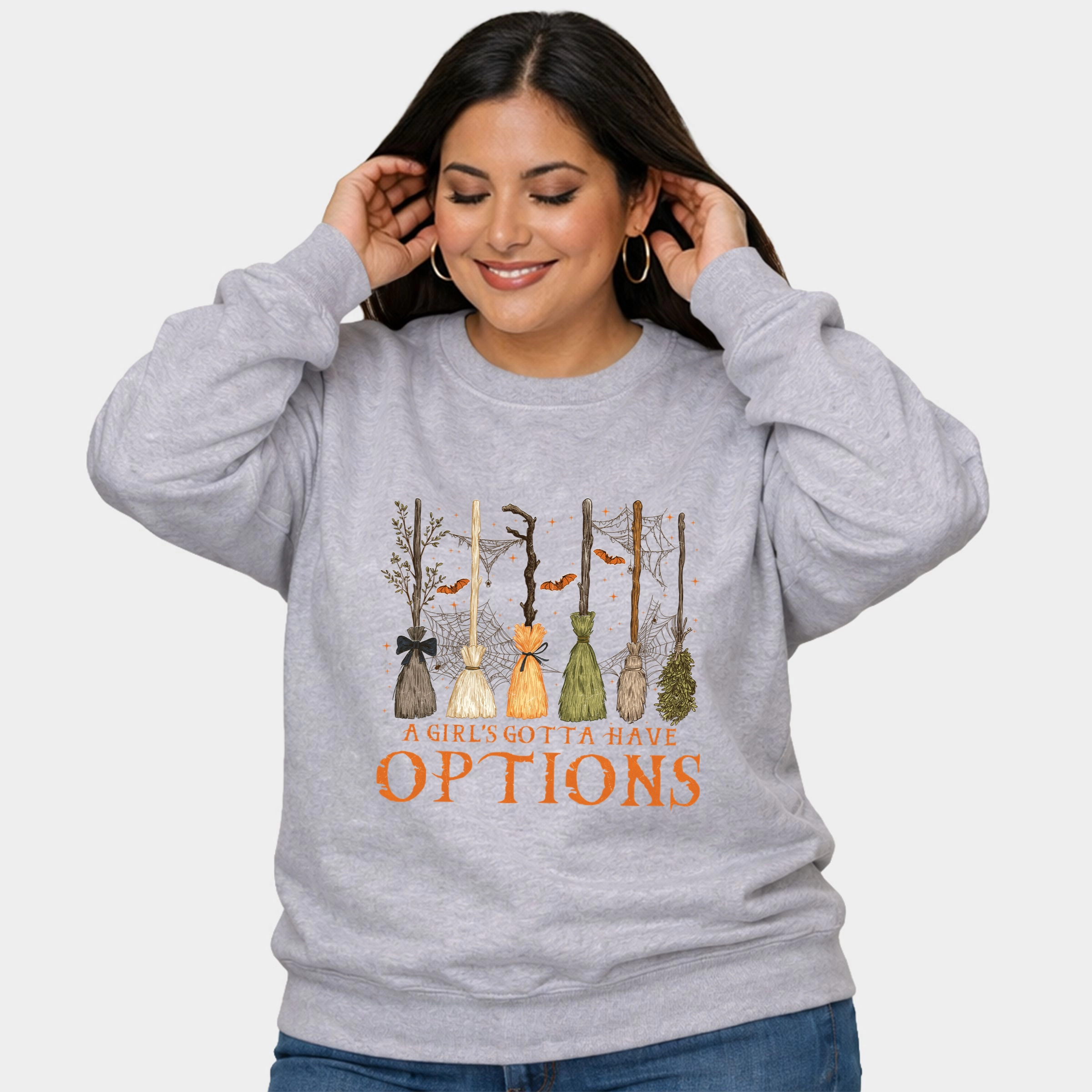 Simply Sage Market - Women's Plus Sized Graphic Sweatshirt Girl's Gotta Have Options