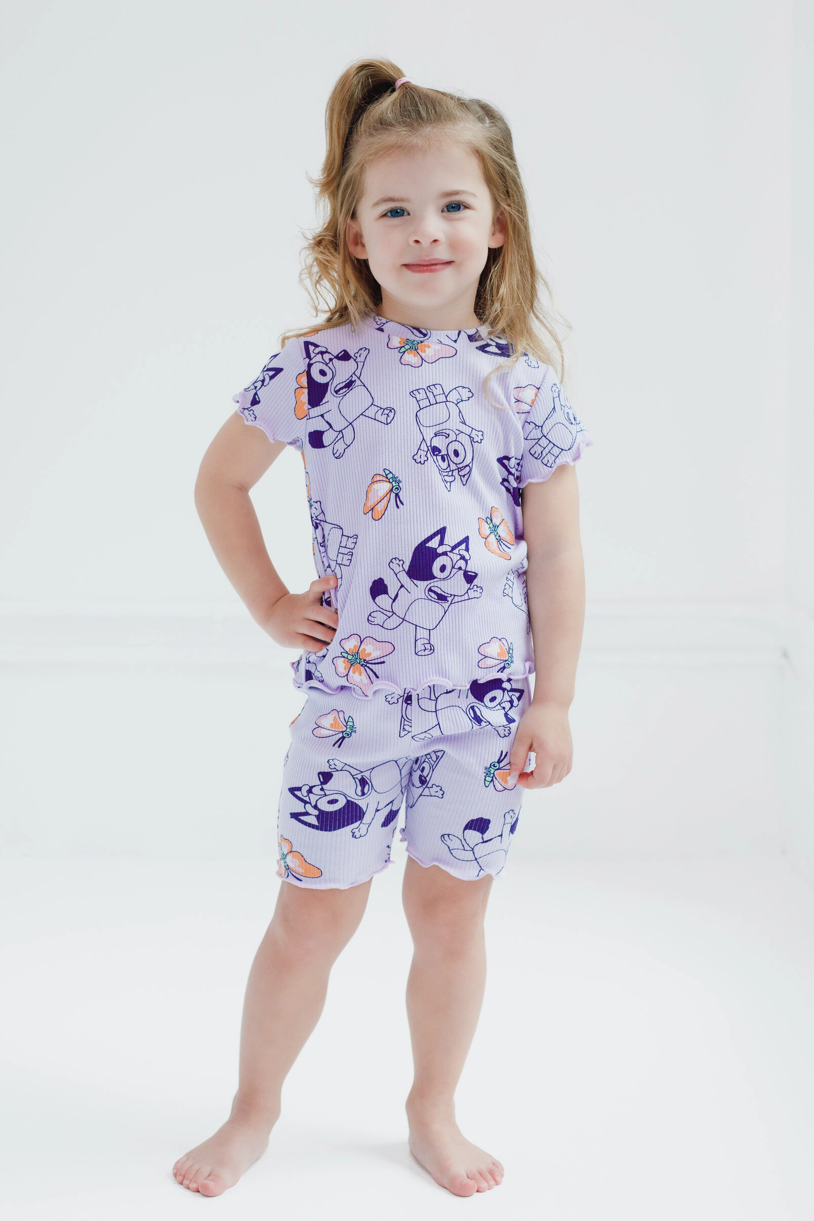 Bluey Girls' 2-Piece T-Shirt and Bike Shorts Set