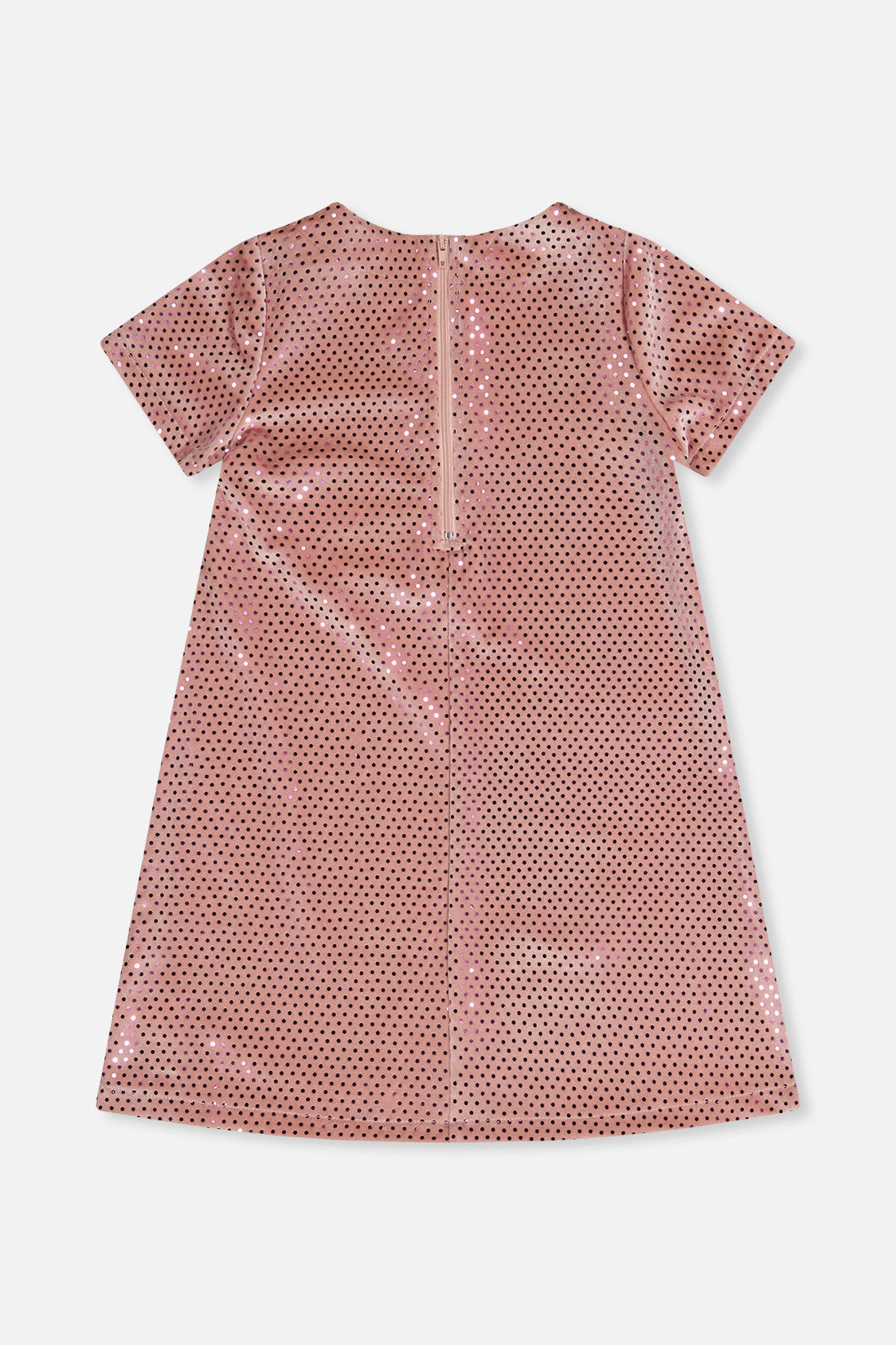 Deux par Deux Girls Short Sleeve A-Line Velour Blend Dress