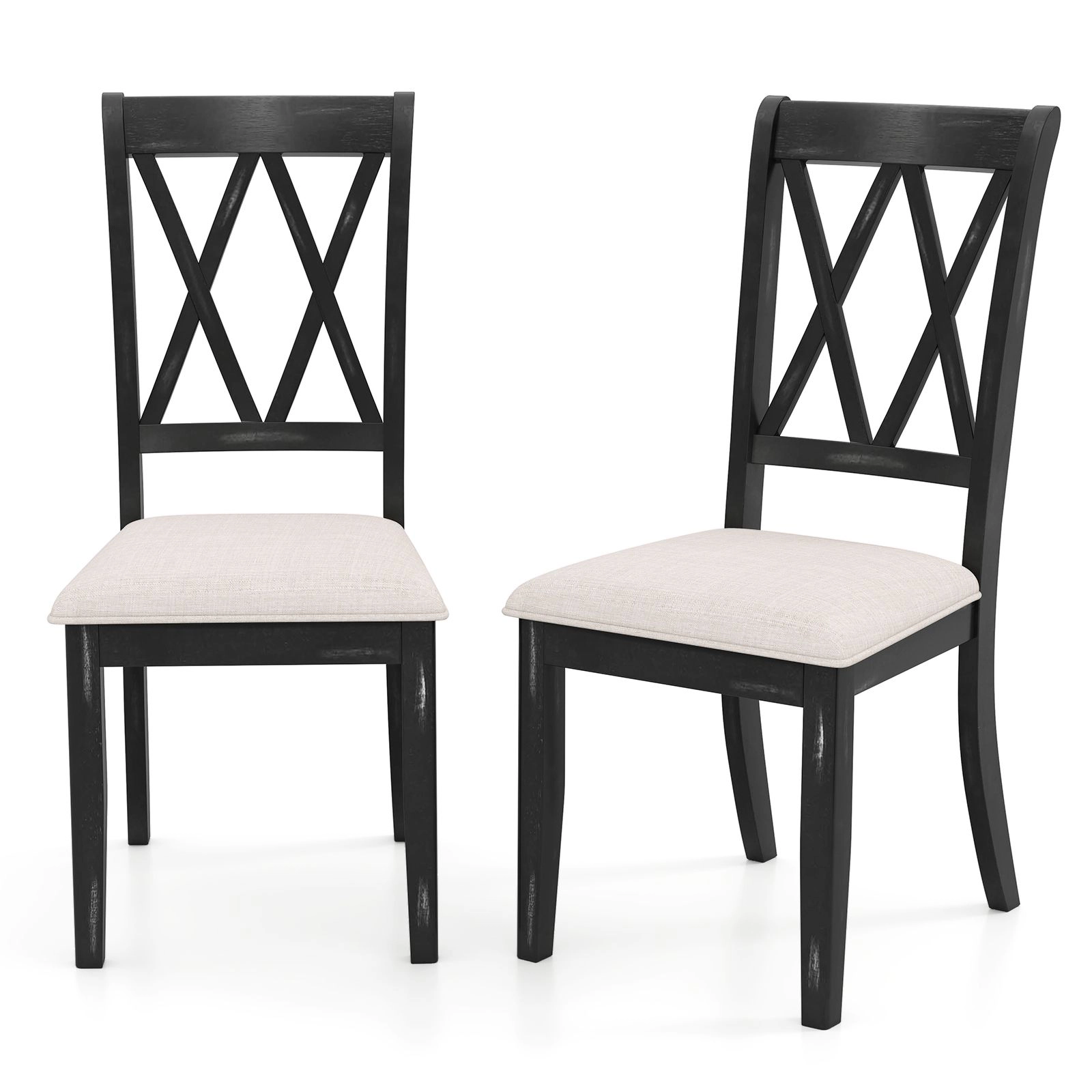 SlickBlue Upholstered Dining Chairs Set of 2, Armless Kitchen Chairs